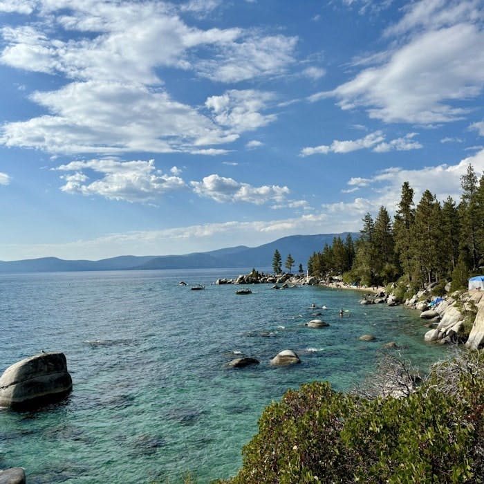 Img: nature, outdoors, scenery, sky, land, landscape, sea, rock, promontory, tree